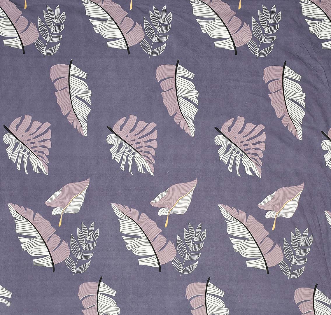 Glace Cotton (60x90 Inch) Single Size Bedsheet With 1 Pillow Cover in Violet Color Image 3