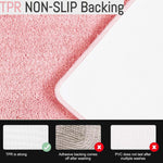 Microfiber Anti-Slip Doormat for Home & Bathroom Entrance Pink Rectangular Mat (40x60 cm) Image 3
