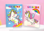 9 In 1 Items Gift Set Unicorn Diary Clear Folder Pouch Gel Pen Pencil 4 Pc Eraser Set Keychain Badge Fur Pouch Stickers Image 3