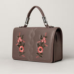 Handbag For Women And Girls Stylish Brown PU Leather Bag Image 3