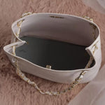 Handbag For Women And Girls Stylish White Faux Leather/Leatherette Bag Image 4