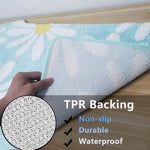 Microfiber Anti-Slip Doormat for Home & Bathroom Entrance Blue Rectangular Mat (40x60 cm) Image 3