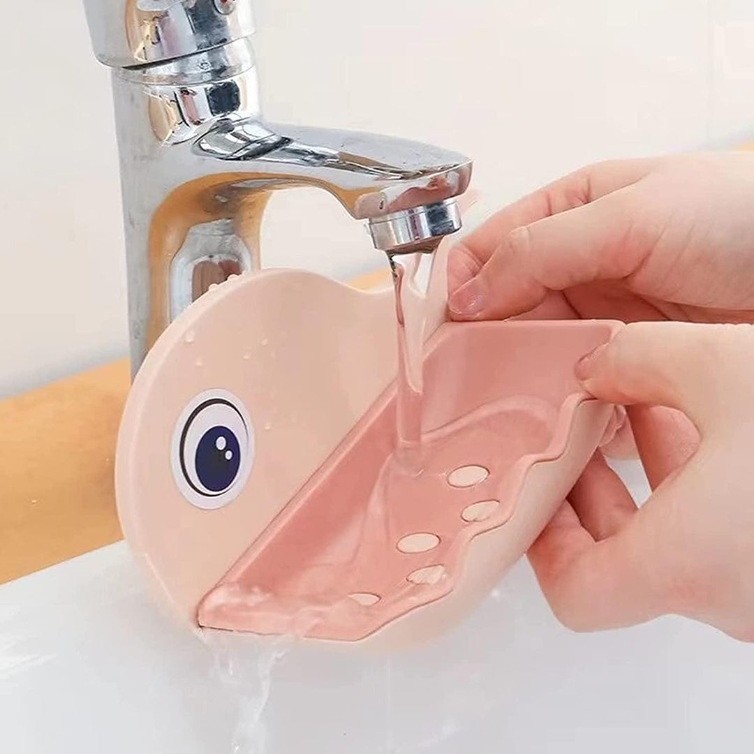 Fish Shape Double Layer Adhesive Waterproof Wall Mounted Soap Dish For Bathroom Image 2
