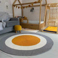 Cotton Anti-Slip Doormat for Home & Bathroom Entrance Multicolor Round Mat (70 cm) Image 1