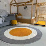 Cotton Anti-Slip Doormat for Home & Bathroom Entrance Multicolor Round Mat (70 cm) Image 1