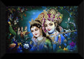 Radha Krishna Religious Modern Art Self Adeshive Home Decorative Gift Item Wall Painting For Living Room Office Hotel Mdf Framed Painting 11 Inch X 14 Inch Image 1