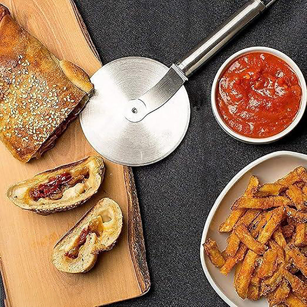 Combo Offer 1 Stainless Steel Pizza Cuteer 2 Dryfruit Cutter And 3 Bhaji Masherpack Of 3 Image 3