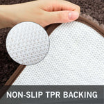 Microfiber Anti-Slip Doormat for Home & Bathroom Entrance Brown Rectangular Mat (40x60 cm) Image 2
