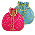 Handbag For Women And Girls Stylish Multicolor Cotton Bag Image 1