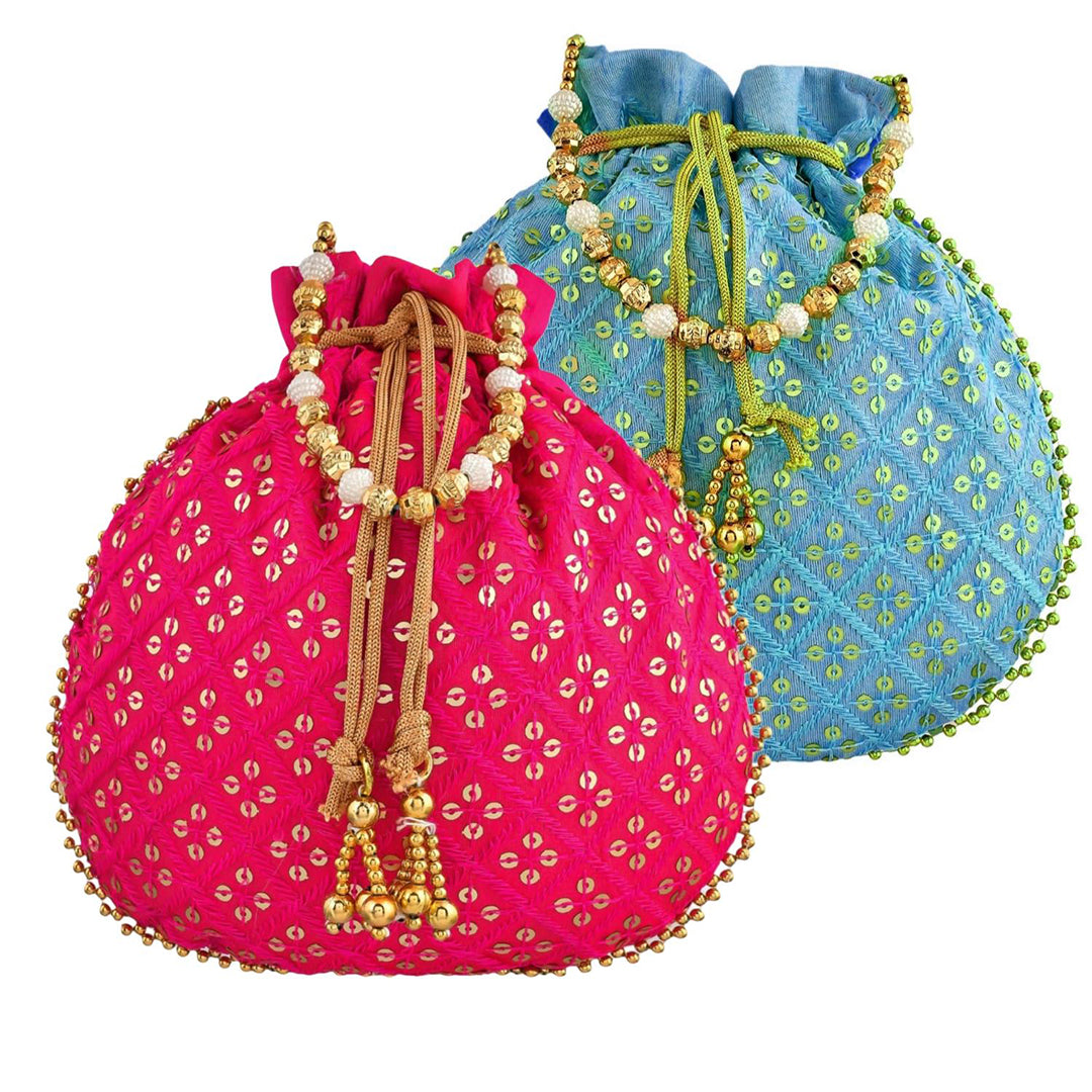 Handbag For Women And Girls Stylish Multicolor Cotton Bag Image 1