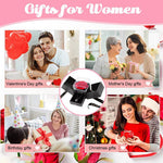 Gift For Wife Preserved Rose Flower With Heart Necklace Valentine Gift For Girlfriend Cute Birthday Gift For Wife Special Loveadult Image 4