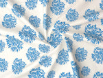 Cotton (60x90 Inch) Single Size Bedsheet With 1 Pillow Cover in White & Blue Color Image 3