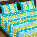 Cotton (90x100 Inch) Double Size Bedsheet With 2 Pillow Cover in Multicolor Image 1