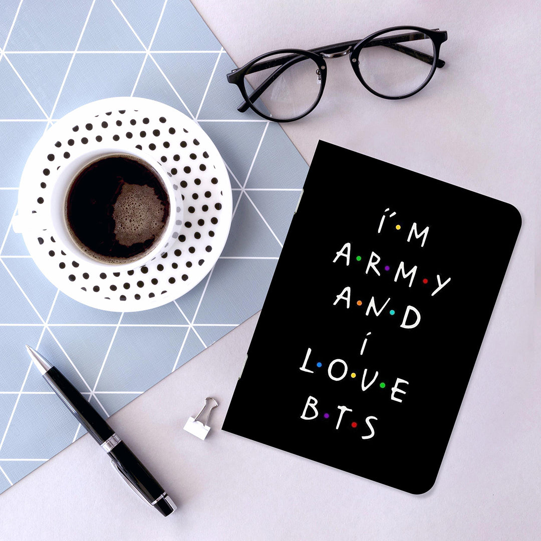 A5 Handy Bts Diary Notebook Unique Stationery Items Easy To Carry Unruled Plain Cute Set Of 4 For Writing Notes Notebooks Journal Diary Image 4