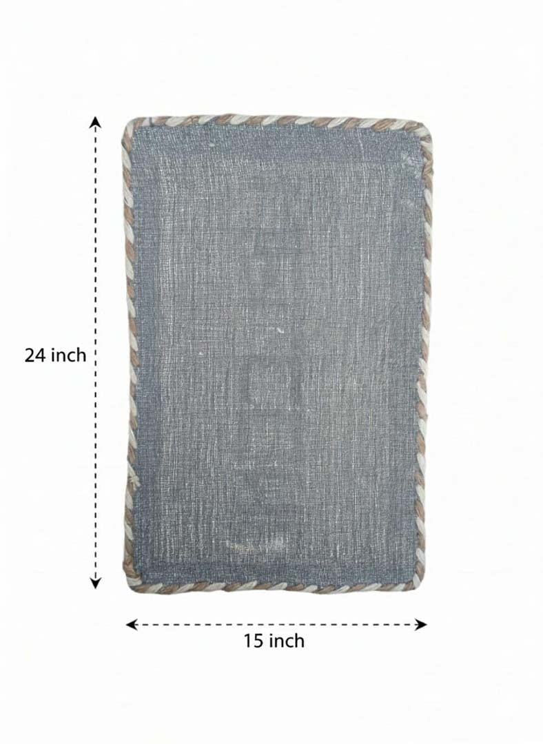 Cotton Anti-Slip Doormat for Home & Bathroom Entrance Multicolor Rectangular Mat (15x24 Inch) Image 4
