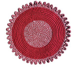 Cotton Anti-Slip Doormat for Home & Bathroom Entrance Red round Mat (55 cm) Image 2