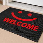 PVC Anti-Slip Doormat for Home & Bathroom Entrance Red & Black Rectangular Mat (40x60 cm) Image 1