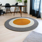 Cotton Anti-Slip Doormat for Home & Bathroom Entrance Multicolor Round Mat (70 cm) Image 3