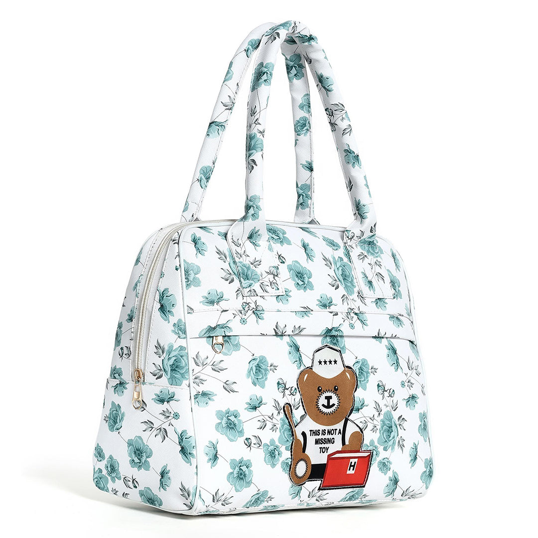Handbag For Women And Girls Stylish White PU Leather Bag Image 3