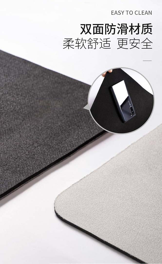 Rubber Anti-Slip Doormat for Home & Bathroom Entrance Grey Semi Circle Mat (2x3 Feet) Image 3