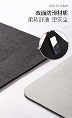 Rubber Anti-Slip Doormat for Home & Bathroom Entrance Grey Semi Circle Mat (2x3 Feet) Image 3