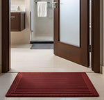 Rubber Anti-Slip Doormat for Home & Bathroom Entrance Red Rectangular Mat (38x58 cm) Image 1