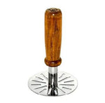 Stainless Steel Pav Bhaji Masher With Rust Resistant Wooden Handle Kitchen Tool Set For Sturdy Easy Grip Durable And Multipurpose Cooking Image 1