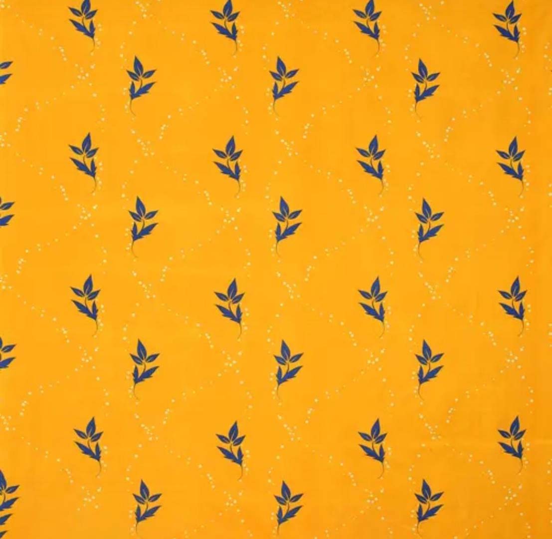 Cotton (78x72 Inch) Double Size Bedsheet With 2 Pillow Cover in Yellow Color Image 4