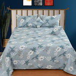 Quilted Fabric (90x100 Inch) Double Size Bedsheet With 2 Pillow Cover in Multicolor Image 3