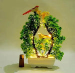 Artificial Bonsai Tree With Sparrow Living Room Dining Table Decor Home Decoration Image 1