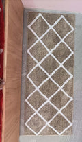 Microfiber Anti-Slip Doormat for Home & Bathroom Entrance Beige Rectangular Mat (22x55 Inch) Image 1