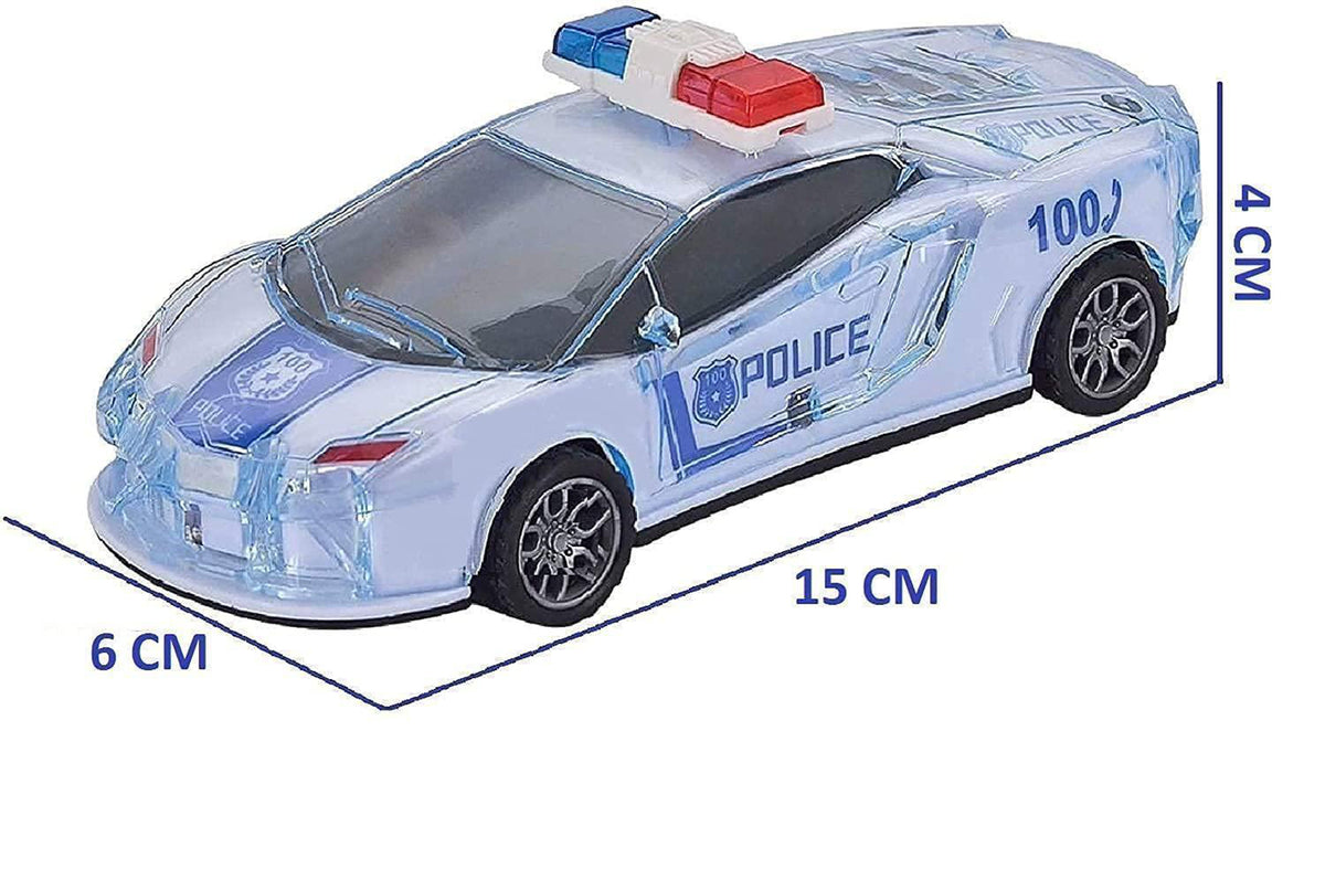 Toy Police Car With Lights And Sound Pull Back Vehicles Friction Power Toy Trucks Image 2