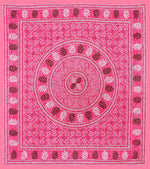 Cotton (90x100 Inch) Double Size Bedsheet With 2 Pillow Cover in Pink Color Image 4