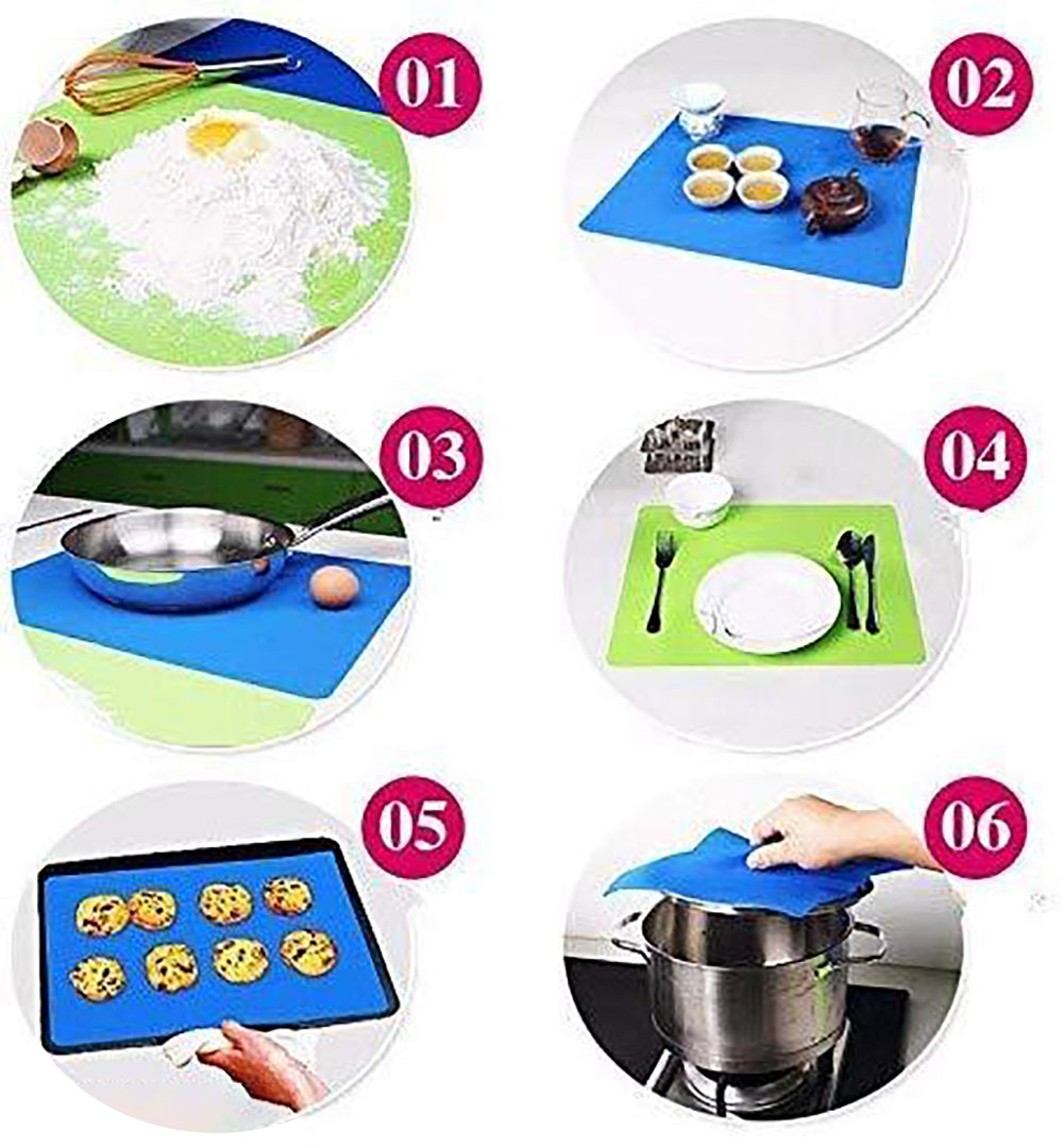 Silicon Fondant Rolling Mat With Measurements Stretchable For Kitchen Roti Chapati Cake Pad Cooking Image 4