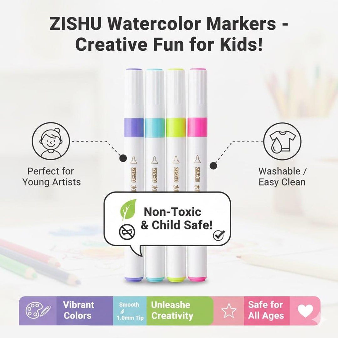 Kids Creative Sky Magic Art Kit Spiral Drawing Notebook Vibrant Color Pens Sky Diary For Sketching Homework Charts School Projects Story Writing Daily Creative Learning Activities Image 3