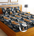 Cotton (78x72 Inch) Double Size Bedsheet With 2 Pillow Cover in Multicolor Image 1