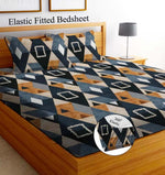 Cotton (78x72 Inch) Double Size Bedsheet With 2 Pillow Cover in Multicolor Image 1