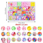 Diy Bead Set Necklace Bracelets Jewelry Making Kits Colorful Acrylic Crafting Beads Kit Box With Accessories For Kids Image 4