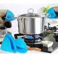 Set Of 2 Pcs Silicone Heat Resistant Cooking Pinch Mitts Microwave Oven Hand Gloves Baking Oven Gloves Cooking Pinch Grips Kitchen Heat Resistant Solution Multicolor 1 Pair Image 1