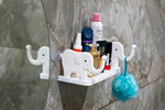 Multipurpose Stand Holder Self Adhesive Storage Stand Holder Soap Holder Shampoo Holder Wall Mounted Stand Holder Cartoon Stand Wall Mount Bathroom Stand Wall Mount Kitchen Stand 2Pcs Image 2