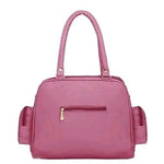 Handbag For Women And Girls Stylish Pink PU Leather Bag Image 4