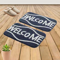 Microfiber Anti-Slip Doormat for Home & Bathroom Entrance Grey Rectangular Mat (40x60 cm) 2 Pcs Image 1