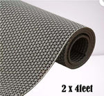 Rubber Anti-Slip Doormat for Home & Bathroom Entrance Grey Rectangular Mat (2x4 Feet) Image 1