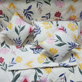 Quilted Fabric (90x100 Inch) Double Size Bedsheet With 2 Pillow Cover in Multicolor Image 1