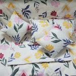 Quilted Fabric (90x100 Inch) Double Size Bedsheet With 2 Pillow Cover in Multicolor Image 1