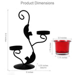 Hosley Black Tealight Candle Holder Table Decoration With Free Tealight For Home Decoration Image 3