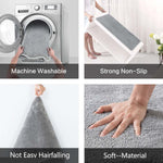 Microfiber Anti-Slip Doormat for Home & Bathroom Entrance Grey Rectangular Mat (40x60 cm) Image 3