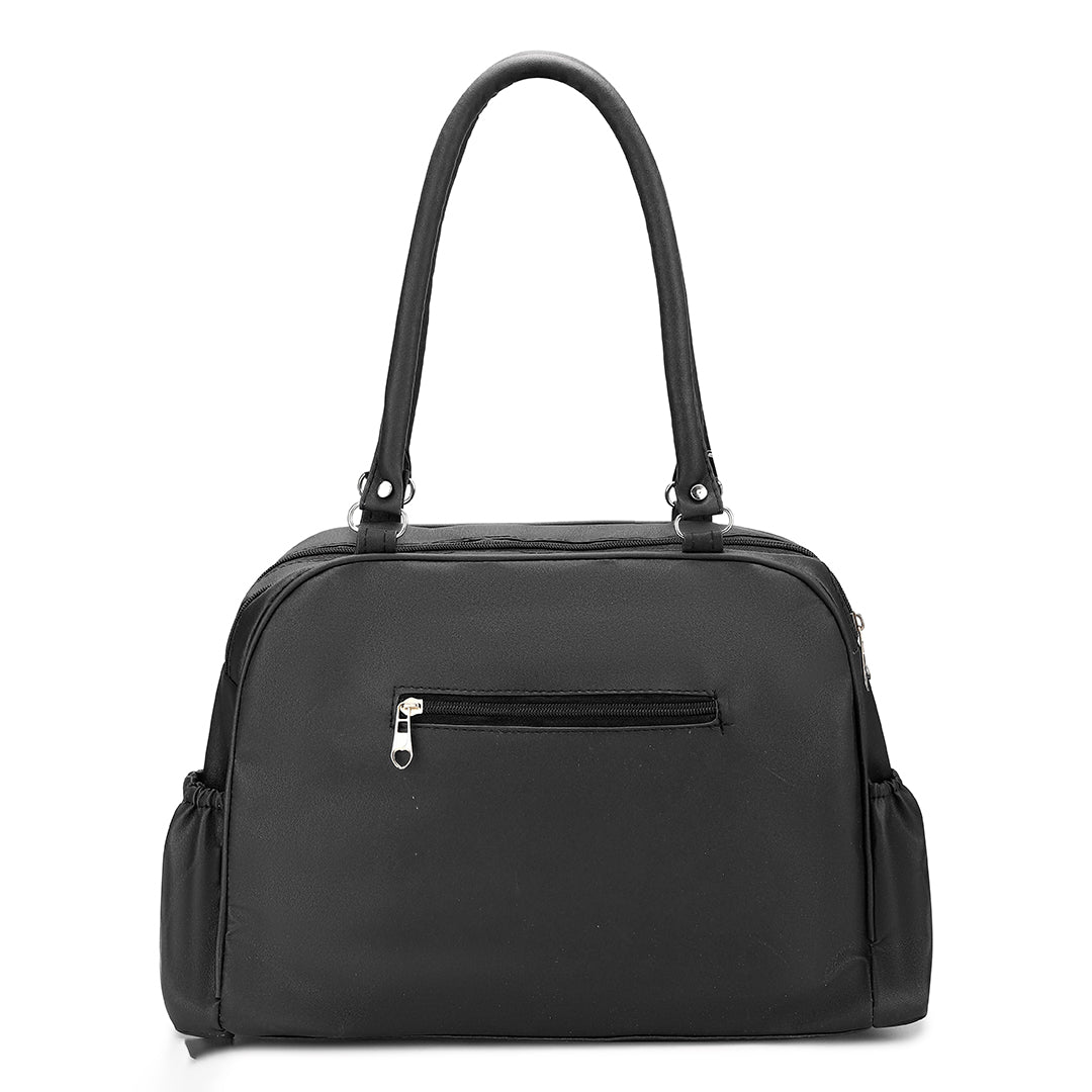 Handbag For Women And Girls Stylish Black PU Leather Bag Image 2