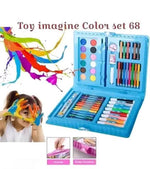 Kids Cartoon Drawing Painting Colour Kit 68 Pcs Art Craft Set With Carry Case Water Colors Crayons Sketch Pens For Girls Boys Image 3