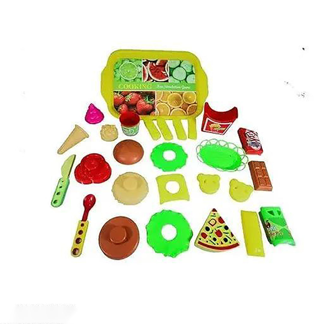 16 Pcs Pretend Play Dessert And Cookies Ice Cream With Food Trey For Kids Image 4